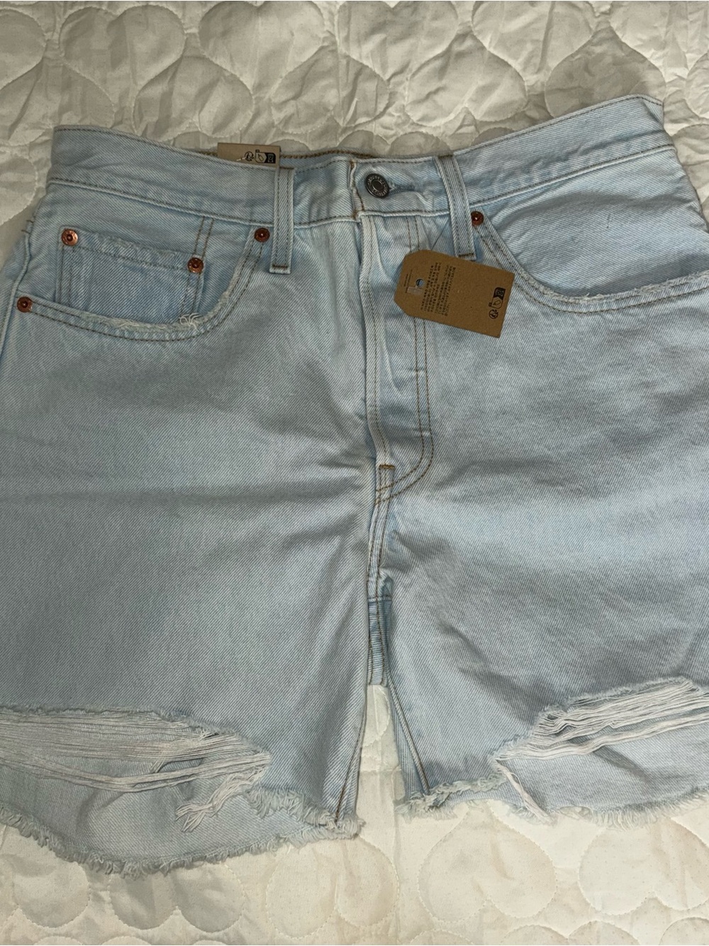 Levi's Light Blue Denim Jean Shorts